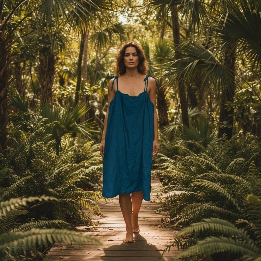 Vitamin A Crepe Jade Mini‎ Cover Up Dress Women's XXL NWT Tie Shoulder